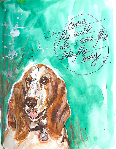 basset_hound,_mixed_media